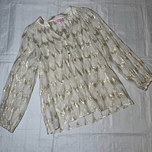 Lilly Pulitzer Lurex Blouse XS